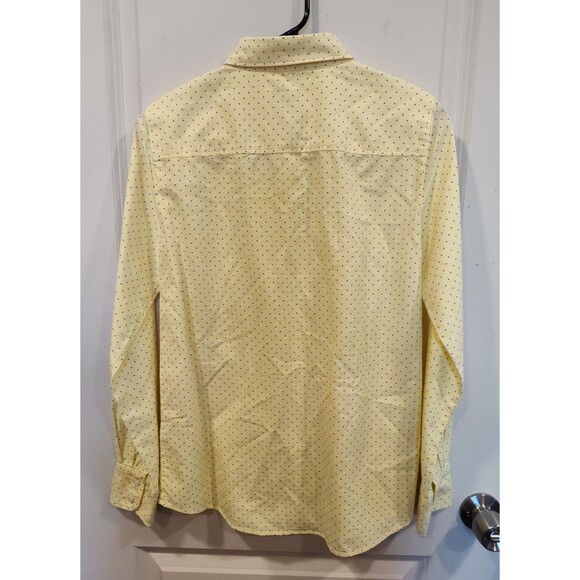 Women's J.Crew Polka Dot Button Down Shirt Small Yellow Purple - Picture 3 of 6